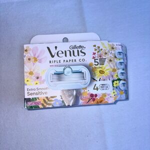 Gillette Venus Razor Refills 4ct Multi Rifle Paper Co Floral 5-Blade Sensitive